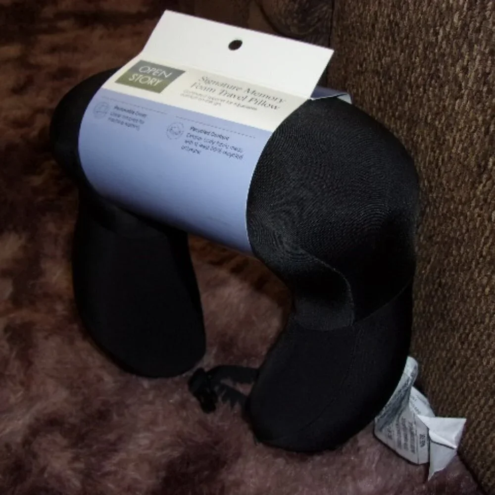Contoured Memory Foam Neck Pillow  Open Story New